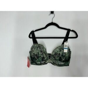 Paramour 38DDD Ellie Floral Embroidery Tulle Unlined Demi Bra NWT